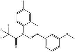 2,2,2-Trifluoroacetic acid 1-(2,4-DiMethylphenyl)-2-[(3-Methoxyphenyl)Methylene]hydrazide] estructura