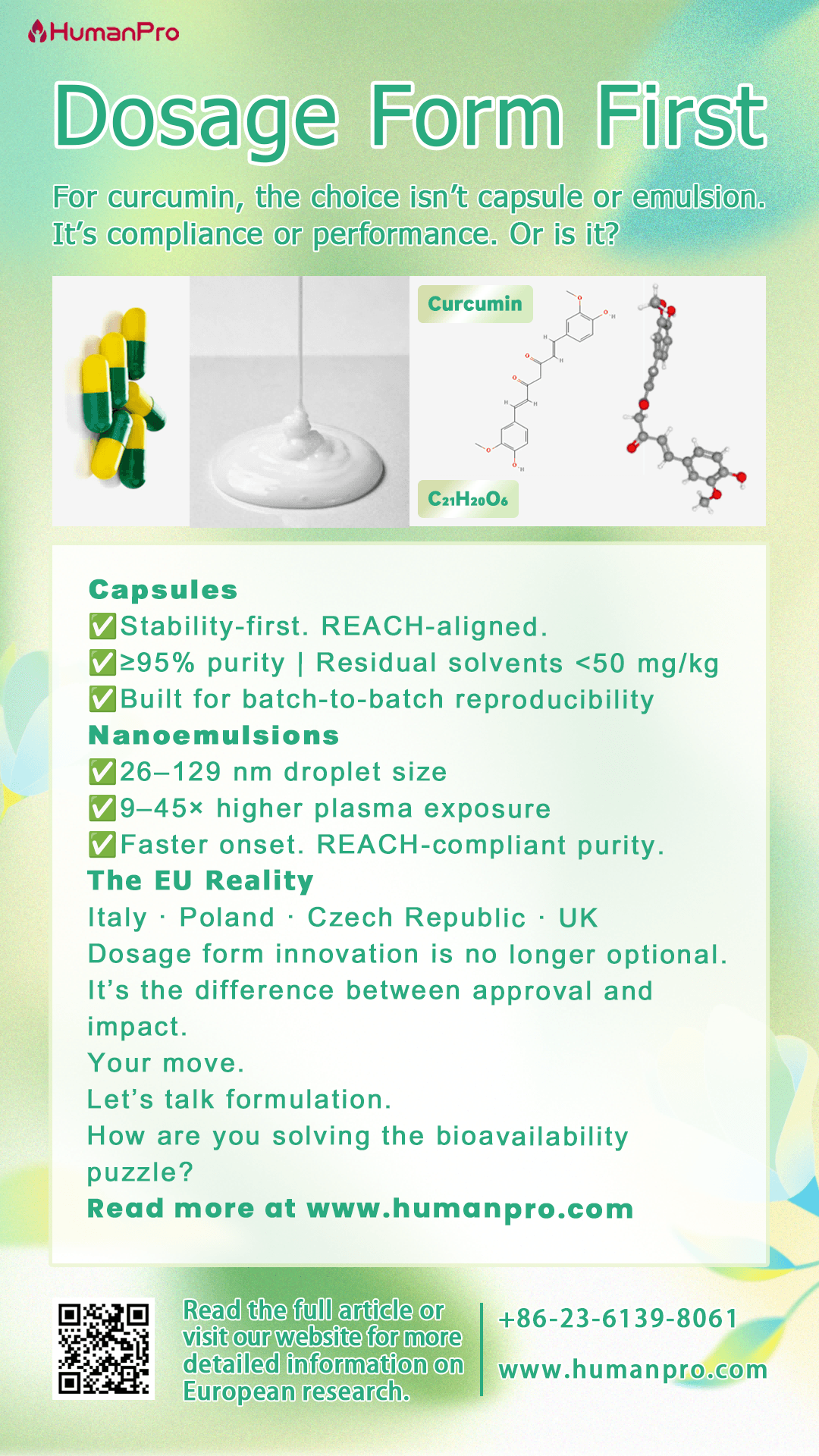 Dosage Form First: Why Curcumin’s Capsule vs. Emulsion Choice Defines EU Compliance & Therapeutic Success